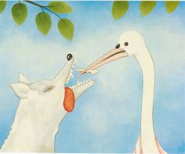 Resultado de imagem para o lobo e a cegonha